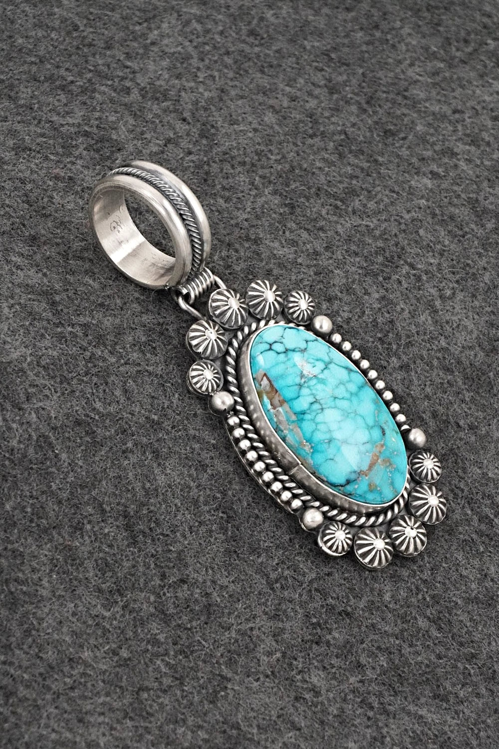 Turquoise & Sterling Silver Pendant - Michael Calladitto