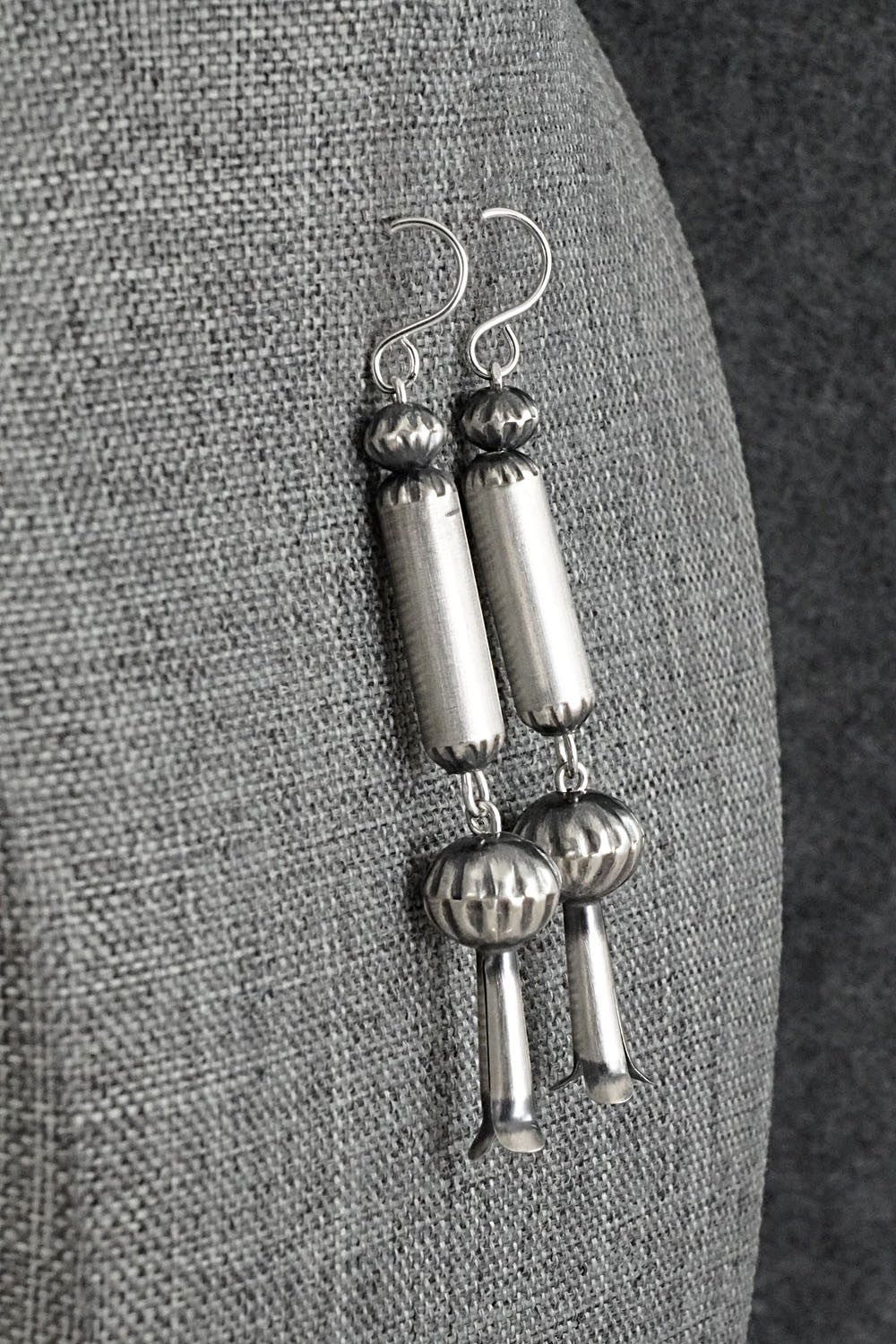 Sterling Silver Navajo Pearl Earrings - Tonisha Haley
