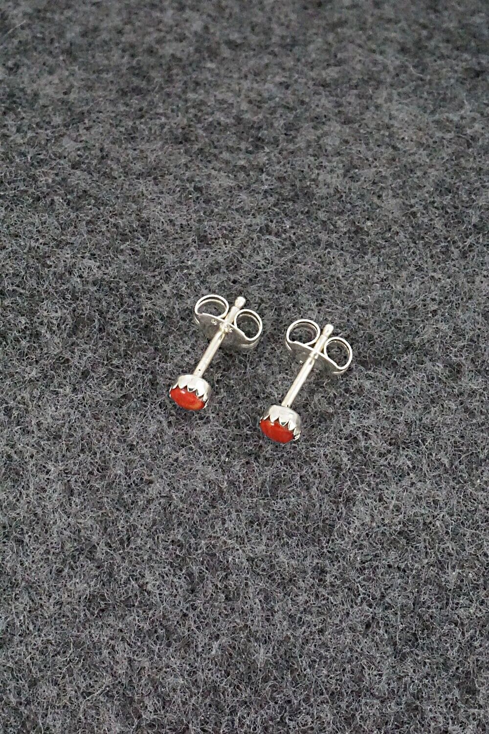 Spiny Oyster & Sterling Silver Earrings - Serena Sanchez