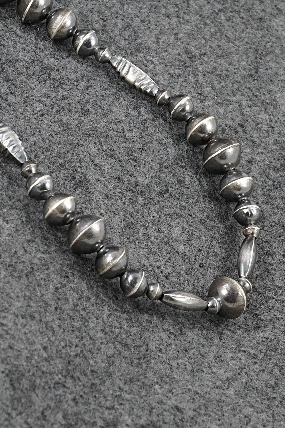 Sterling Silver Navajo Pearl Necklace 18" - Vintage