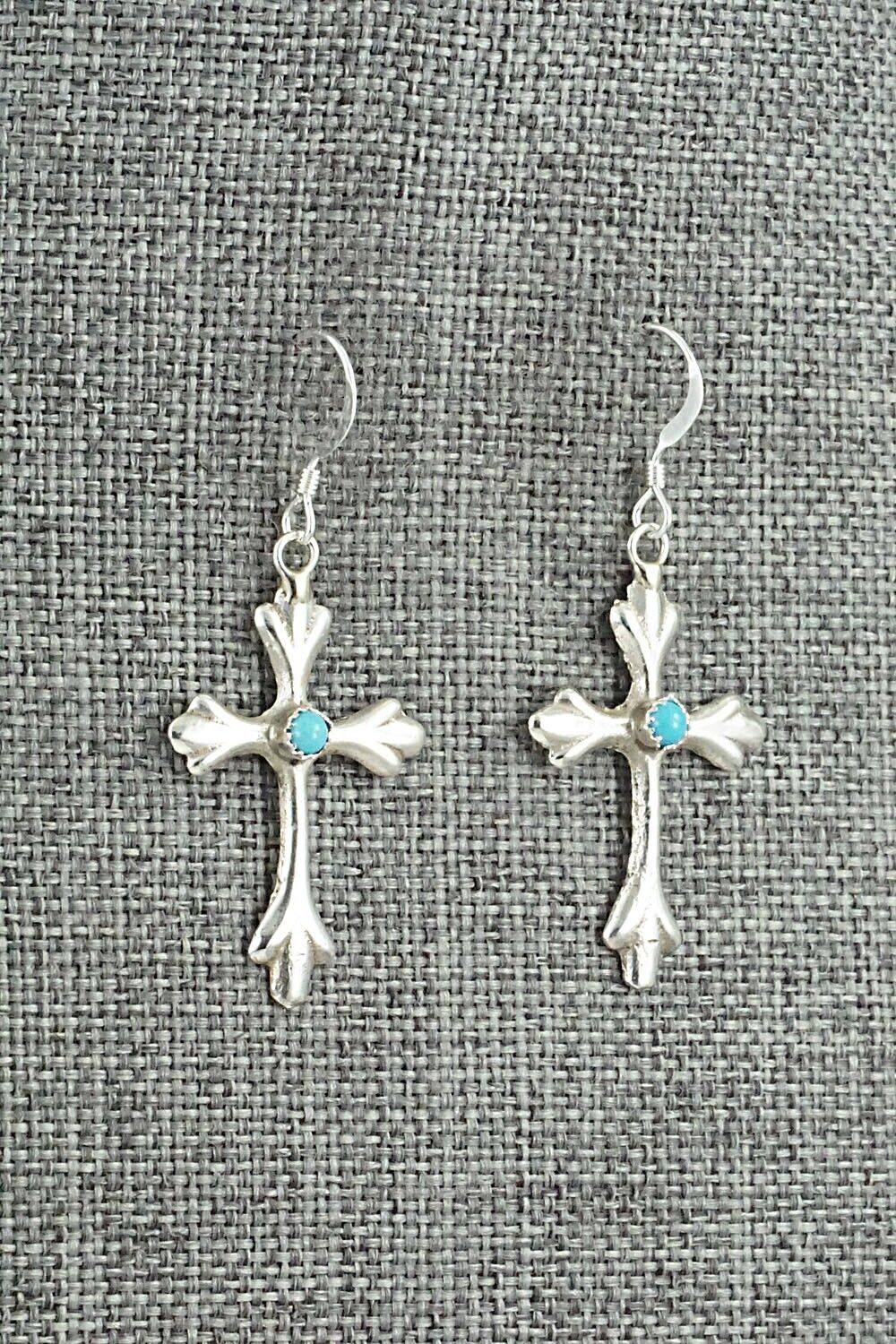 Turquoise & Sterling Silver Earrings - Sheridan Bitsie