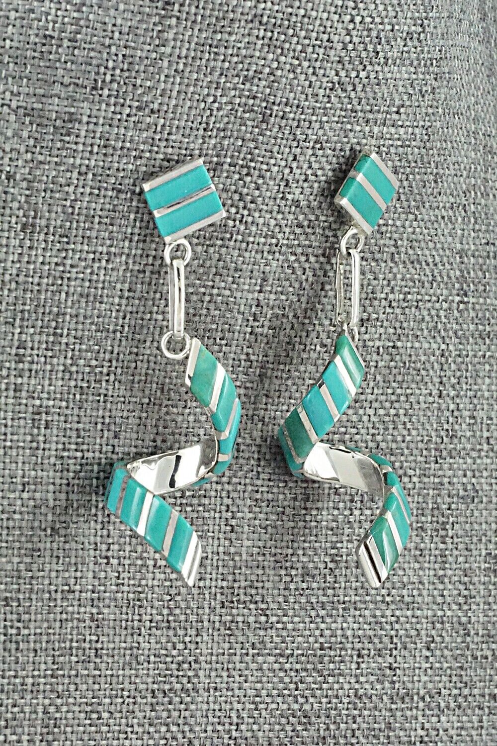 Turquoise & Sterling Silver Earrings - Shawn Shetya