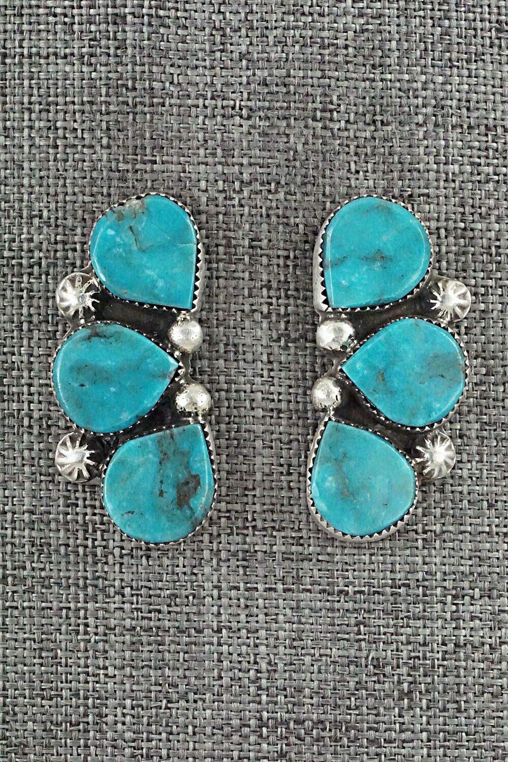 Turquoise & Sterling Silver Earrings - Selina Warner