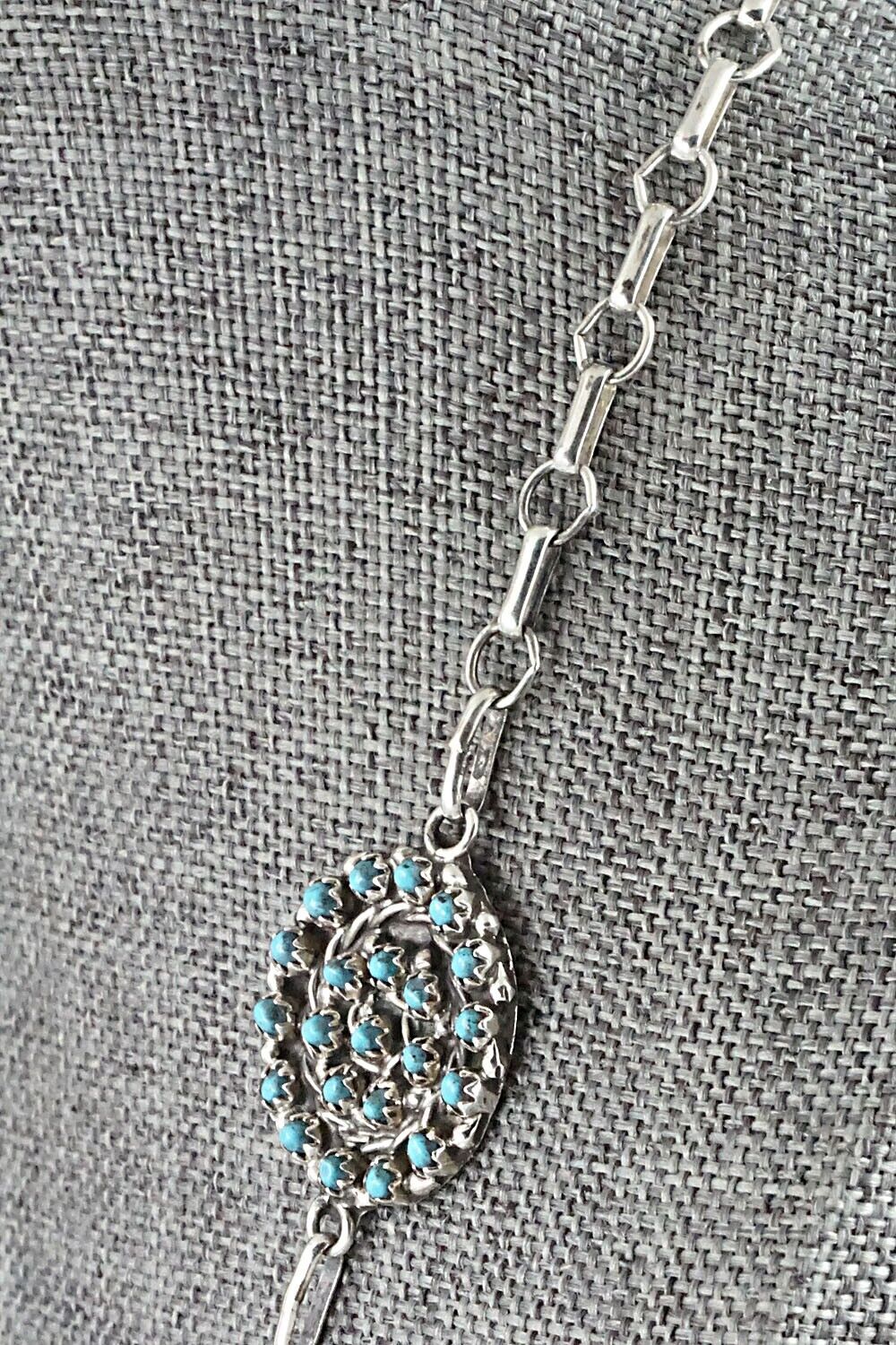 Turquoise & Sterling Silver Necklace and Earrings Set - Randy Hooee