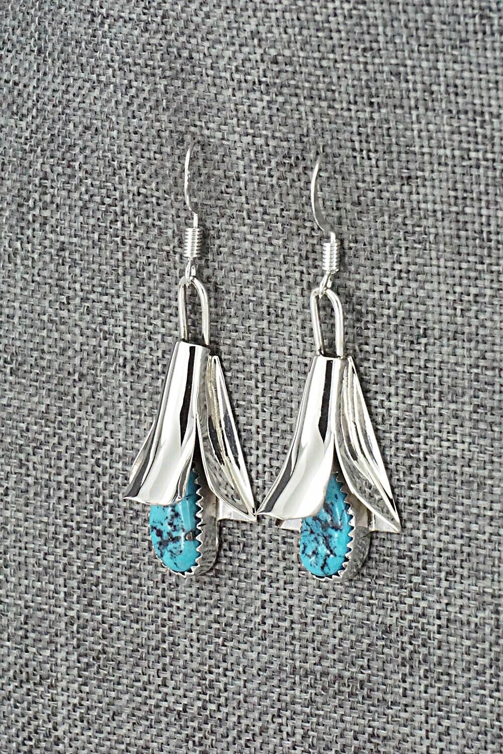 Turquoise & Sterling Silver Earrings - Louise Yazzie