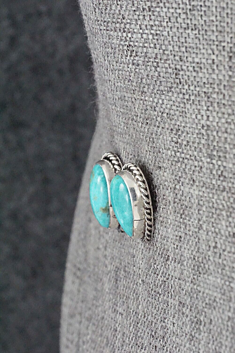 Turquoise & Sterling Silver Earrings - Marco Begaye