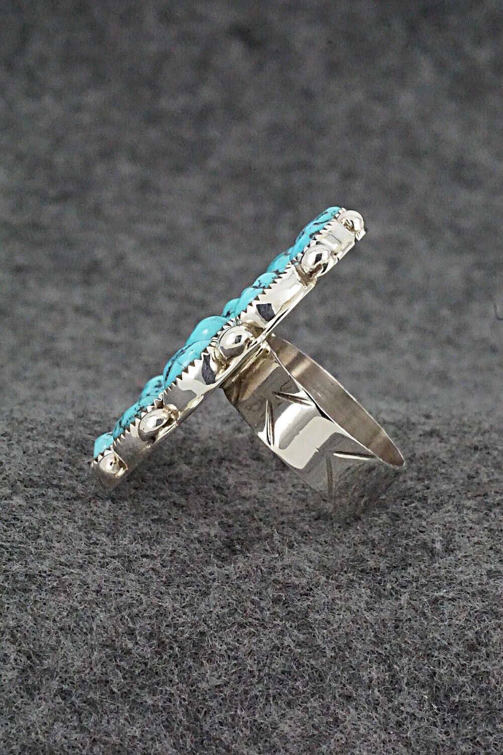 Turquoise and Sterling Silver Ring - Darlene Begay - Size 9