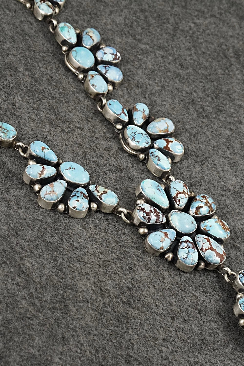 Turquoise & Sterling Silver Necklace and Earrings Set - Kathleen Livingston