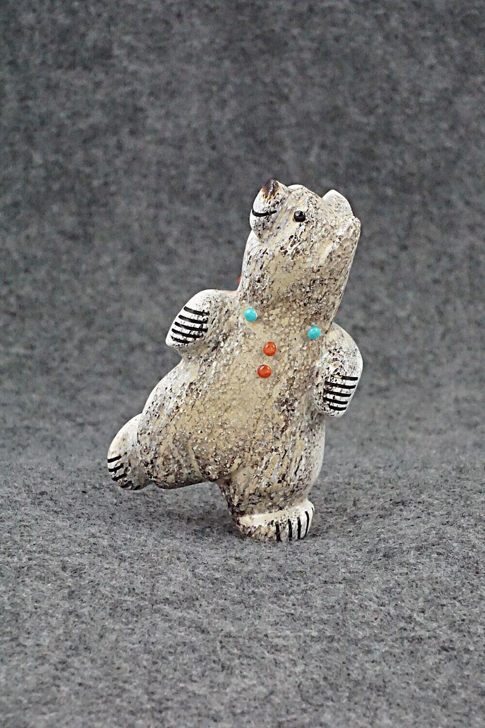 Dancing Bear Zuni Fetish Carving - Claudia Peina