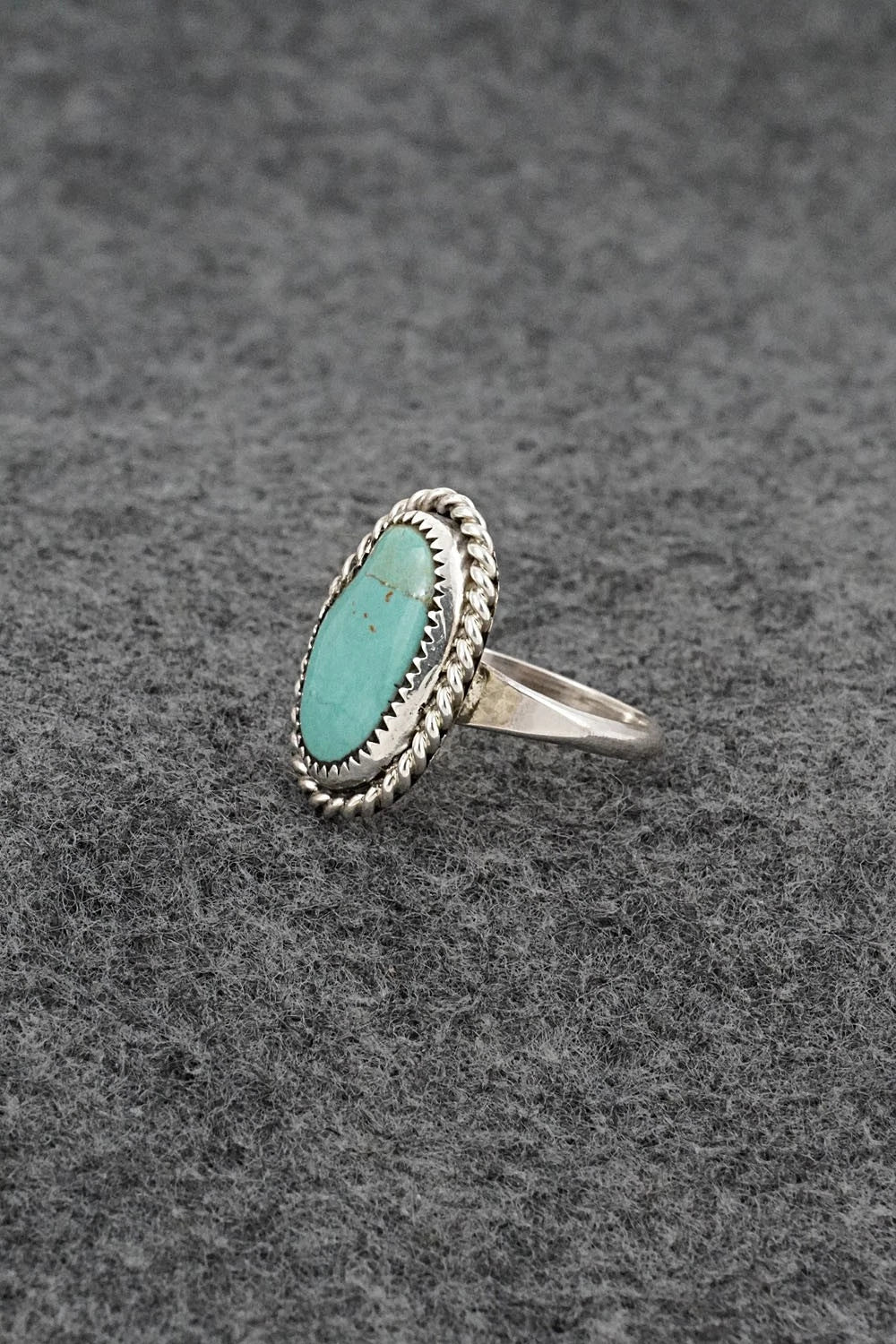Turquoise & Sterling Silver Ring - Darius Arviso - Size 7.75