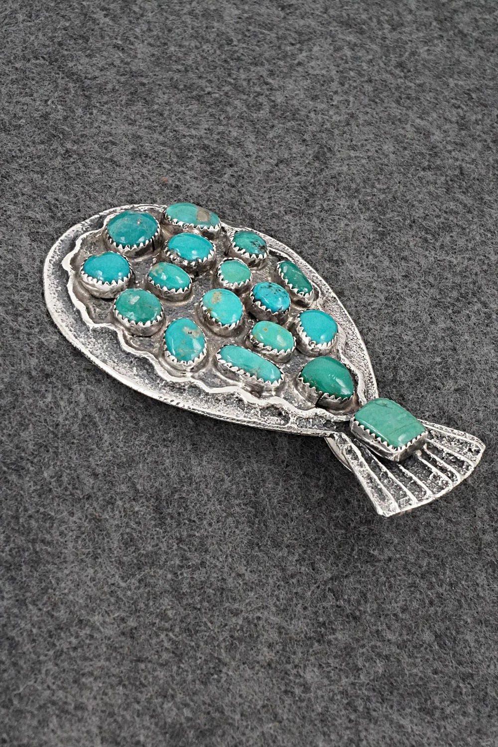 Turquoise & Sterling Silver Pendant - Delbert Arviso
