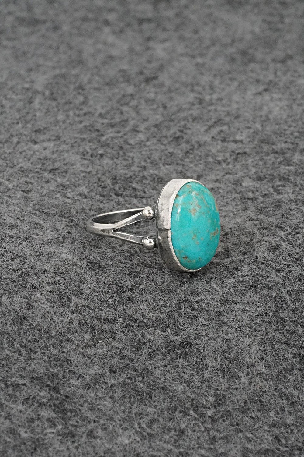 Turquoise and Sterling Silver Ring - Jerryson Henio - Size 7