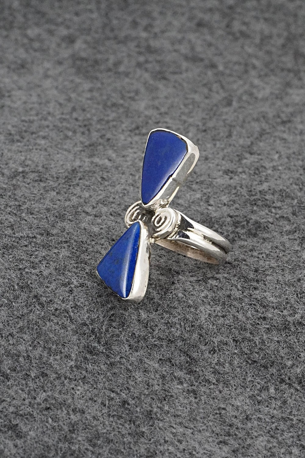 Lapis & Sterling Silver Ring - Priscilla Reeder - Size 8