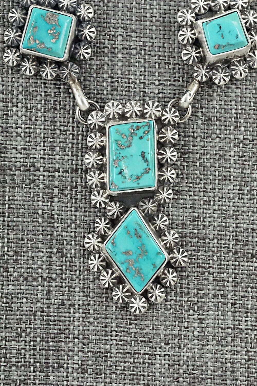 Turquoise & Sterling Silver Necklace - Paul Livingston