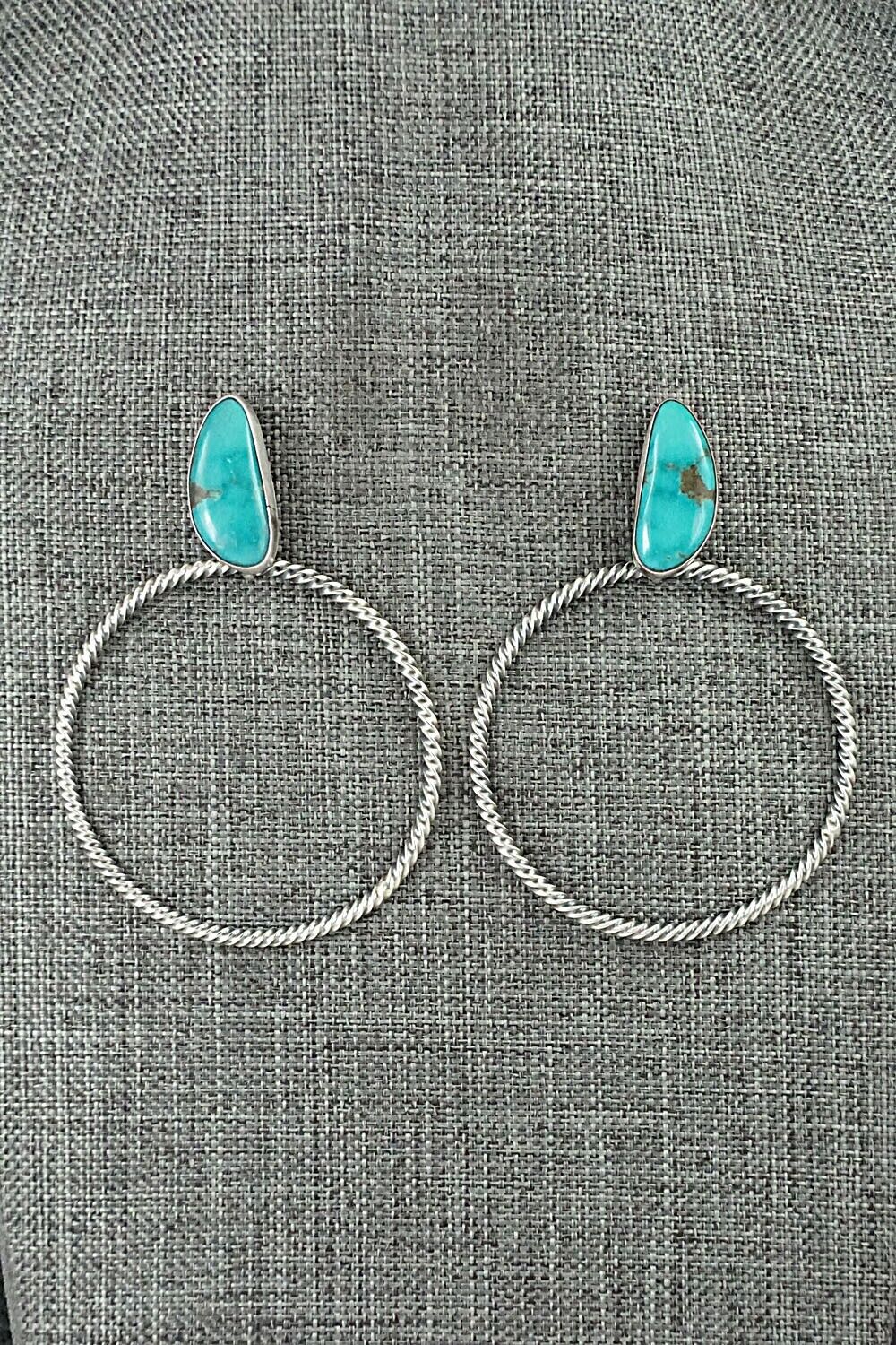 Turquoise & Sterling Silver Earrings - Verley Betone