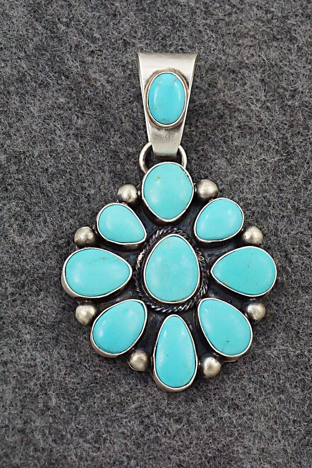 Turquoise & Sterling Silver Pendant - Kathleen Livingston