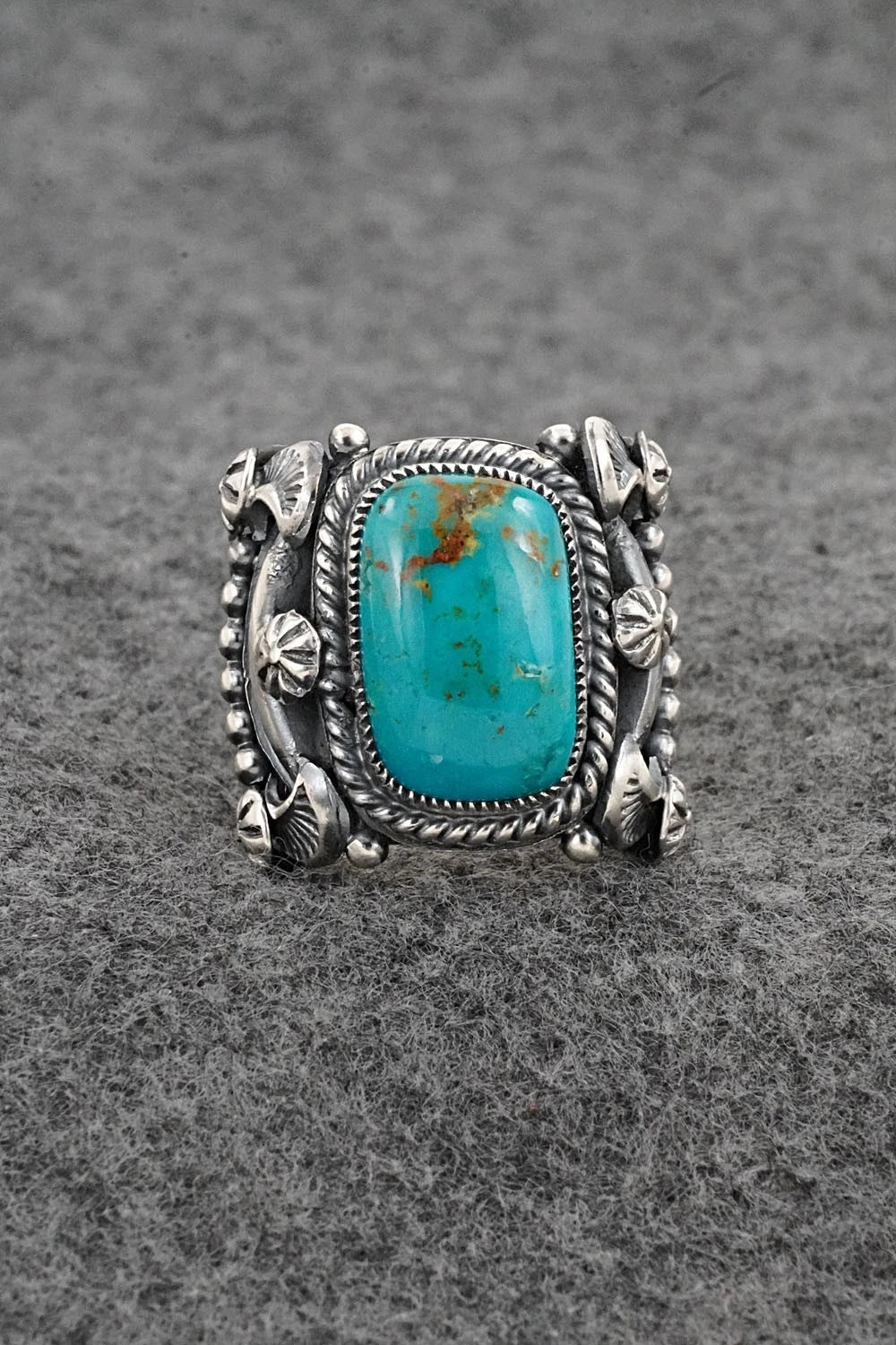 Turquoise & Sterling Silver Ring - Delbert Gordon - Size 9