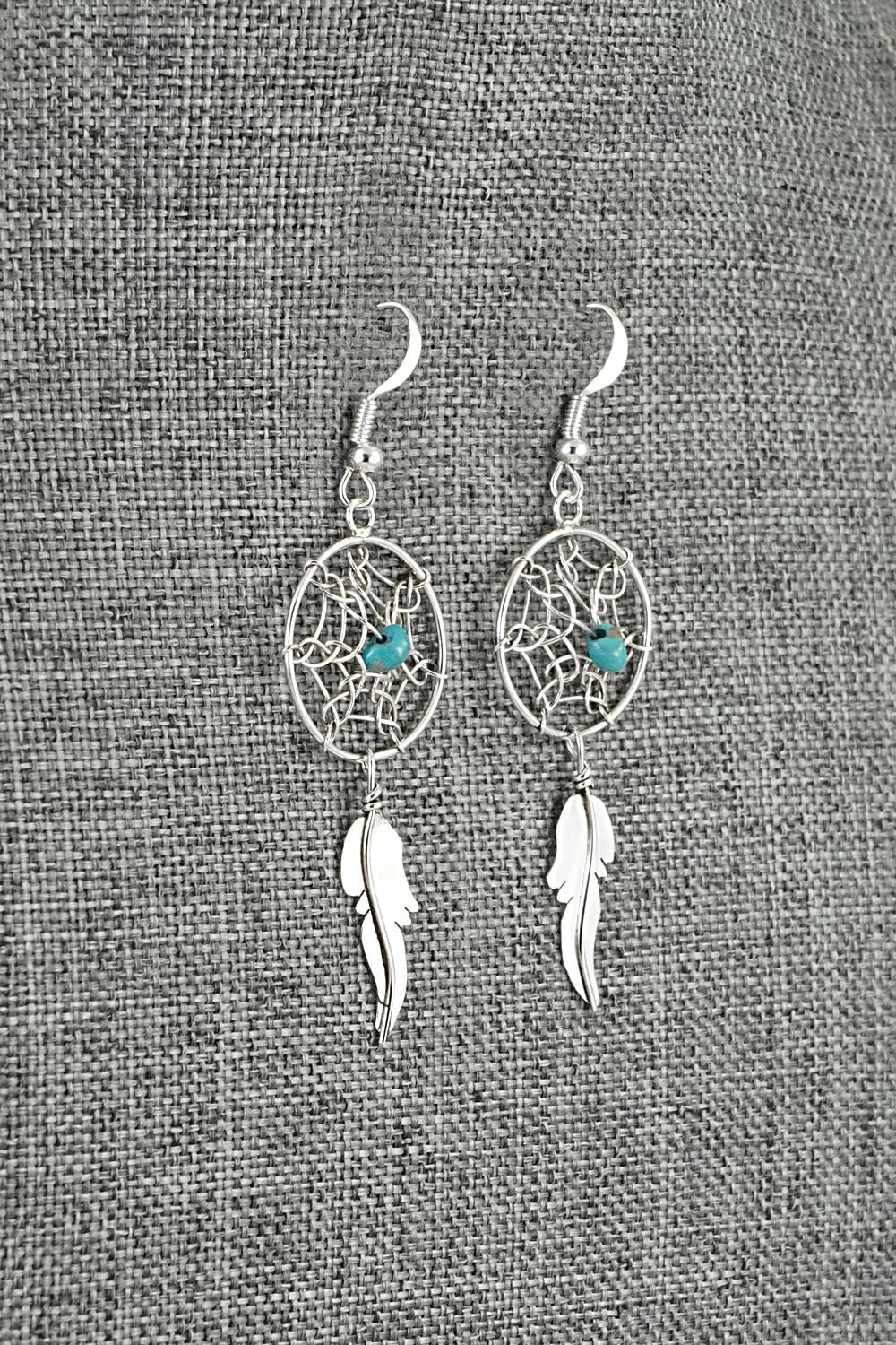 Turquoise & Sterling Silver Earrings - Lorenzo Arviso