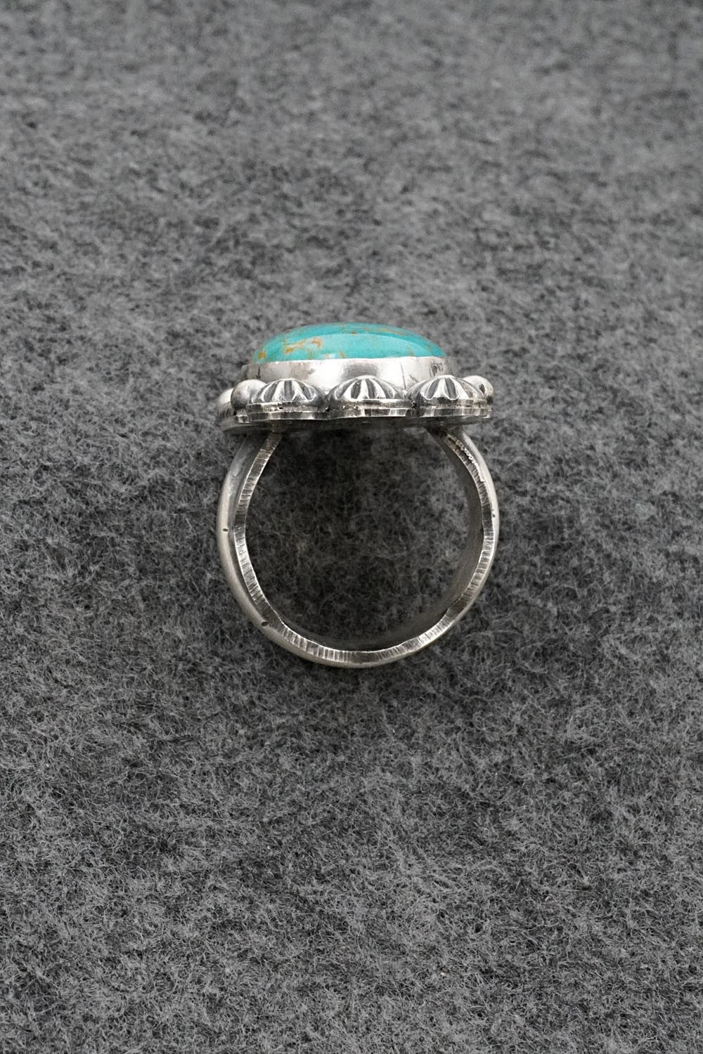 Turquoise & Sterling Silver Ring - Michael Calladitto - Size 7.5
