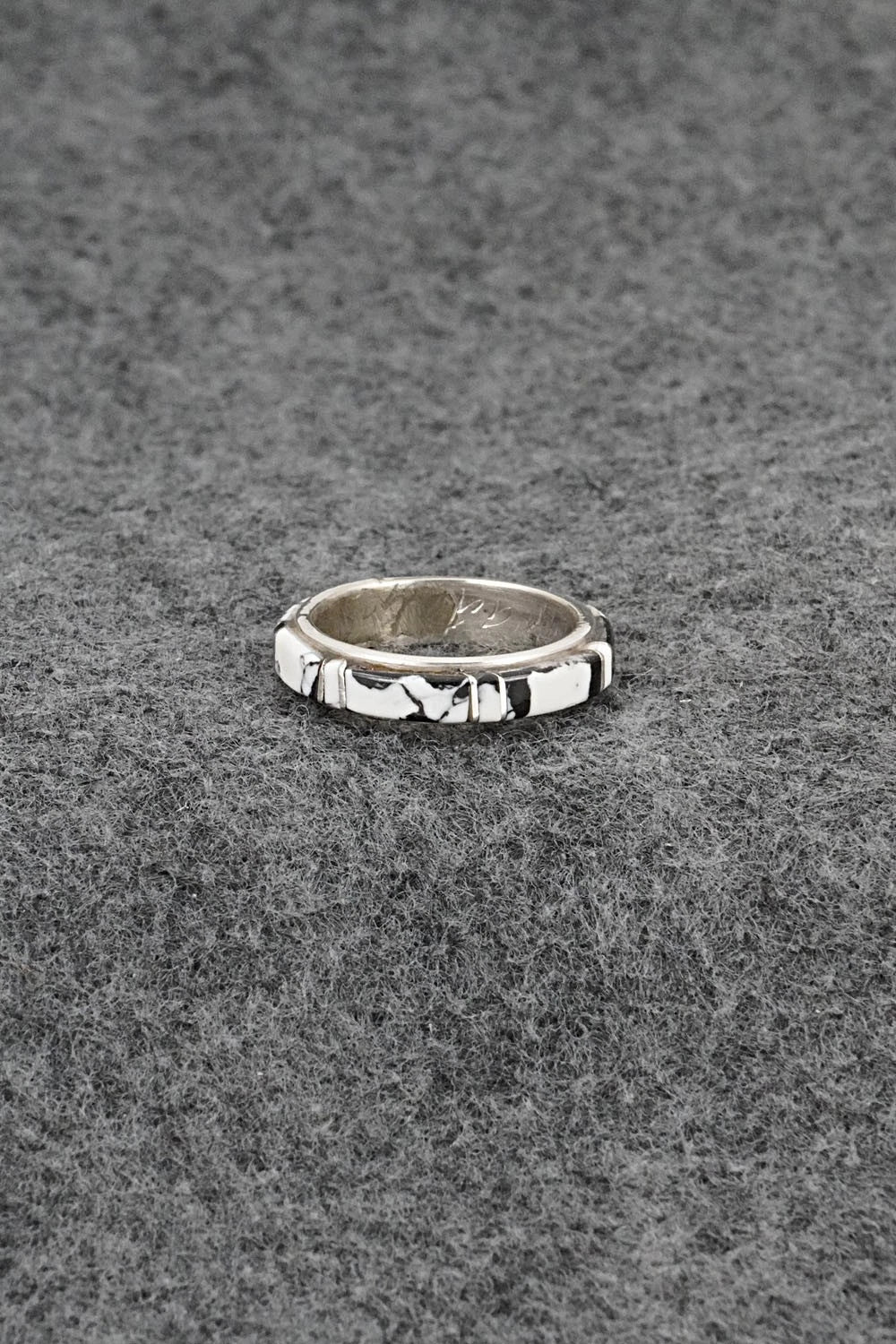 White Buffalo & Sterling Silver Ring - Terrance Panteah - Size 7