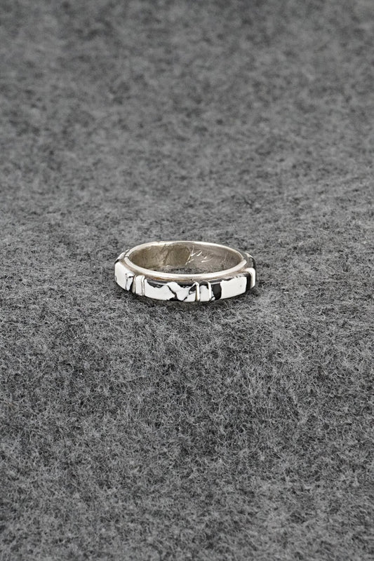 White Buffalo & Sterling Silver Ring - Terrance Panteah - Size 7