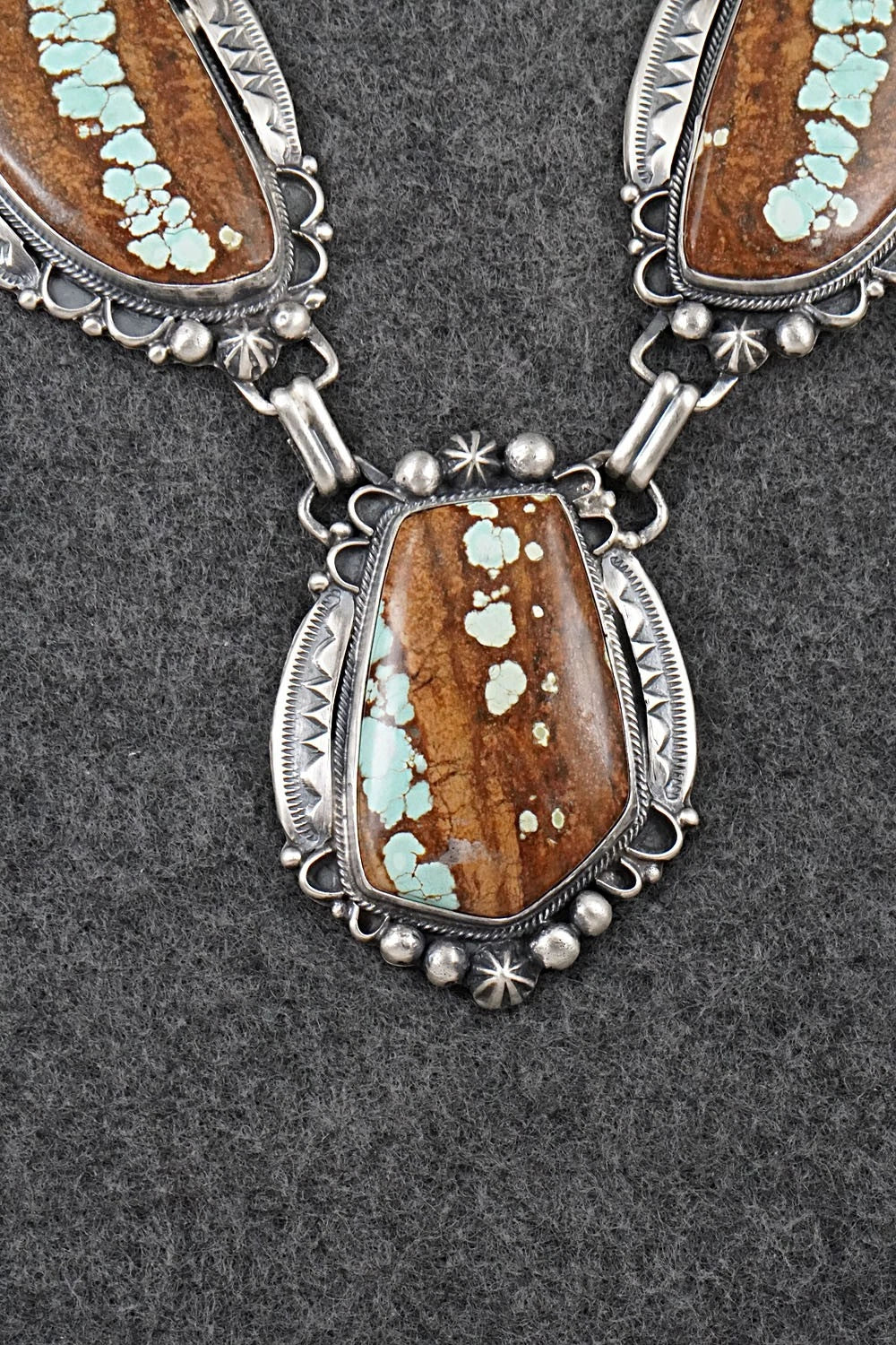 Turquoise & Sterling Silver Necklace and Earrings Set - Bob Becenti