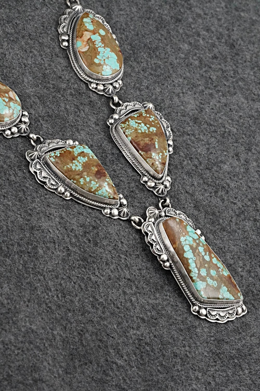 Turquoise & Sterling Silver Necklace and Earrings Set - Randy Boyd