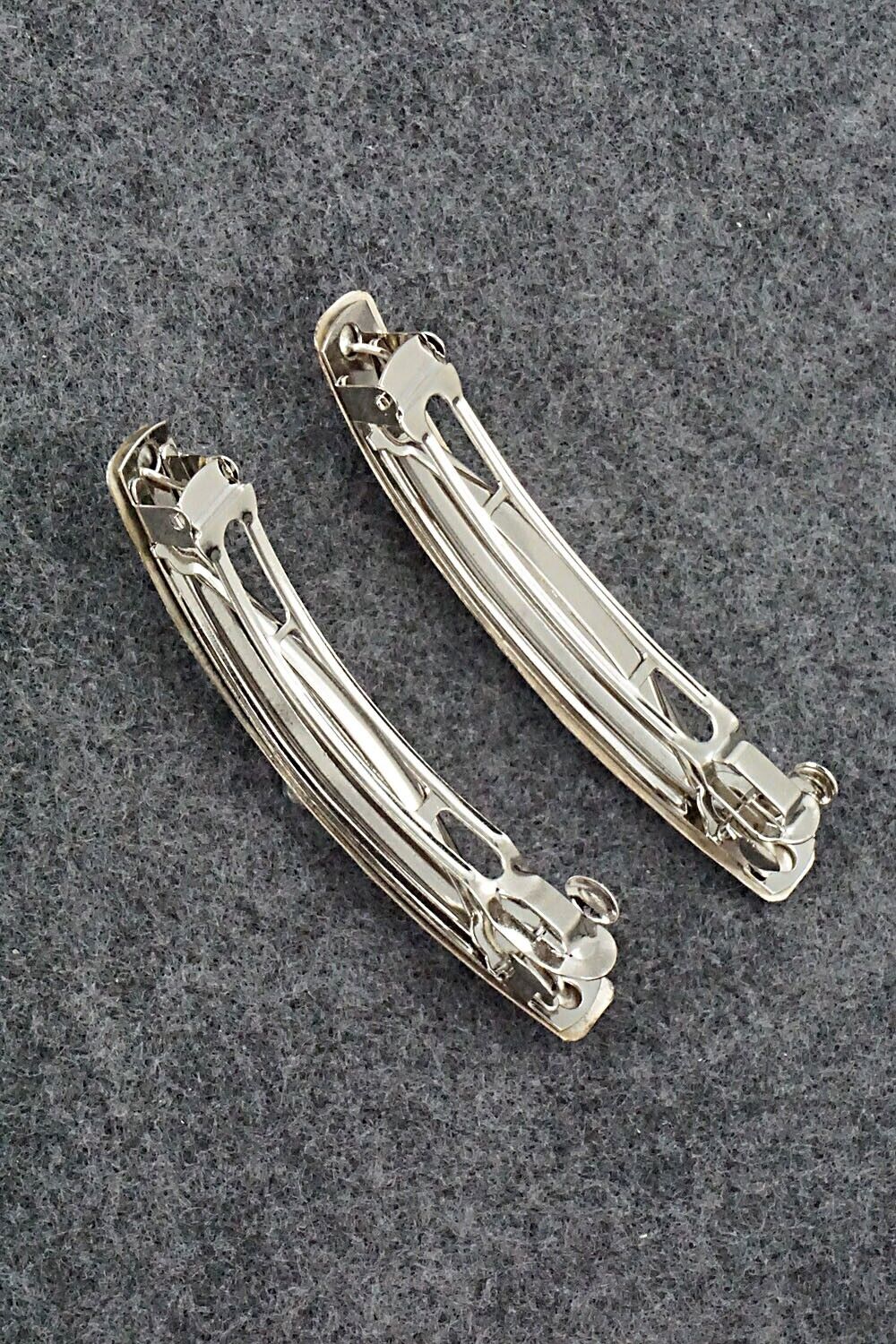 Turquoise & Sterling Silver Hair Barrettes - Randall Dalgai