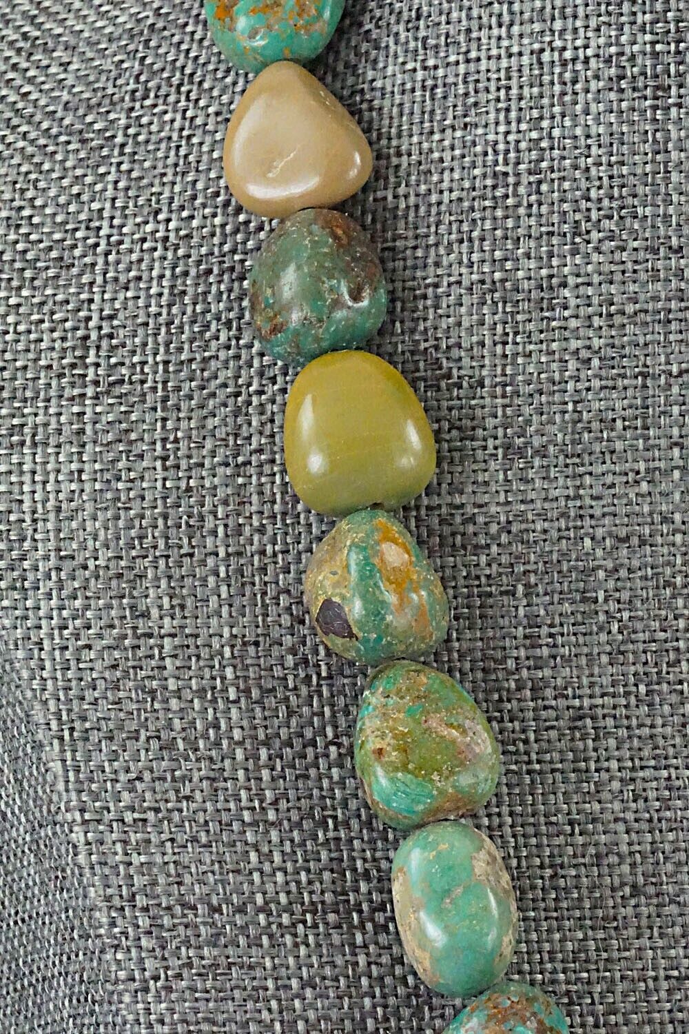 Turquoise & Sterling Silver Necklace 24" - Louise Joe
