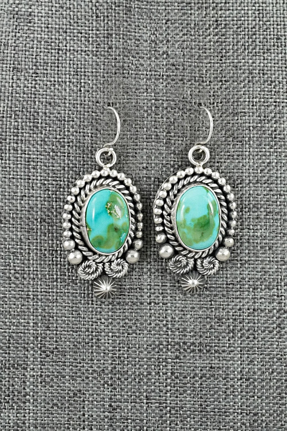 Turquoise & Sterling Silver Necklace and Earrings Set - Rosita Calladitto