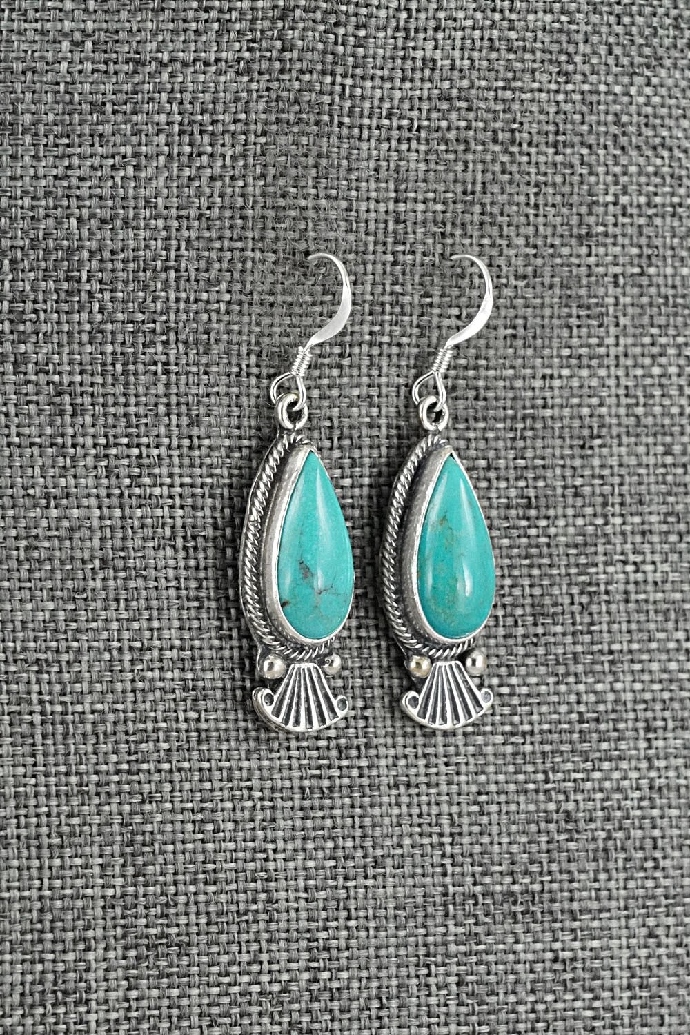 Turquoise & Sterling Silver Earrings - Verley Betone
