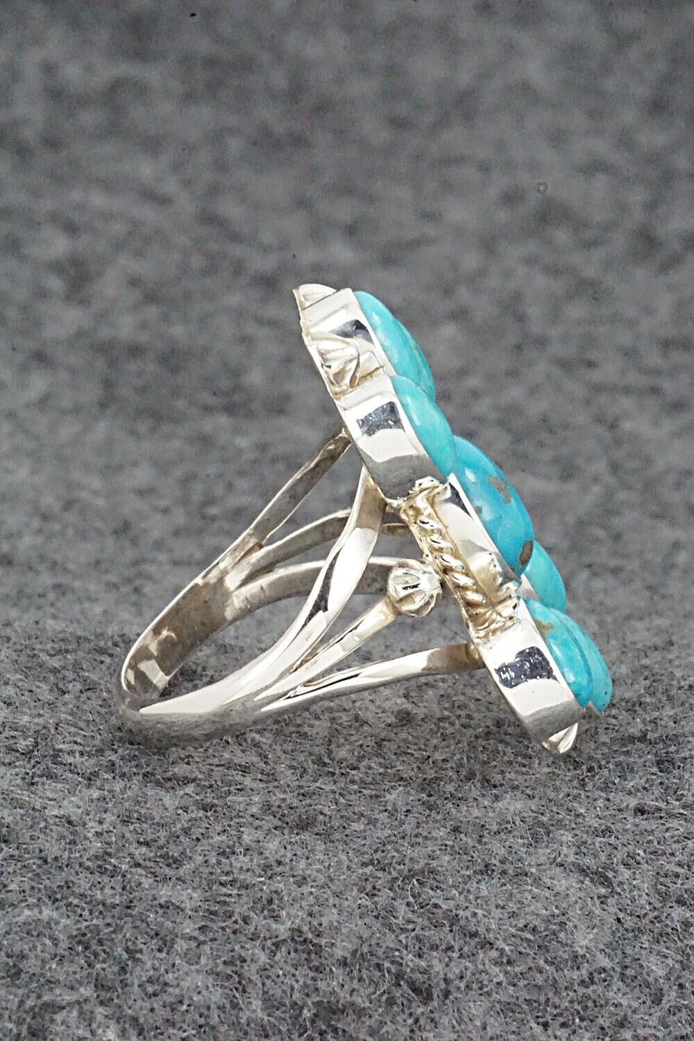 Turquoise & Sterling Silver Ring - Roberta Begay - Size 8