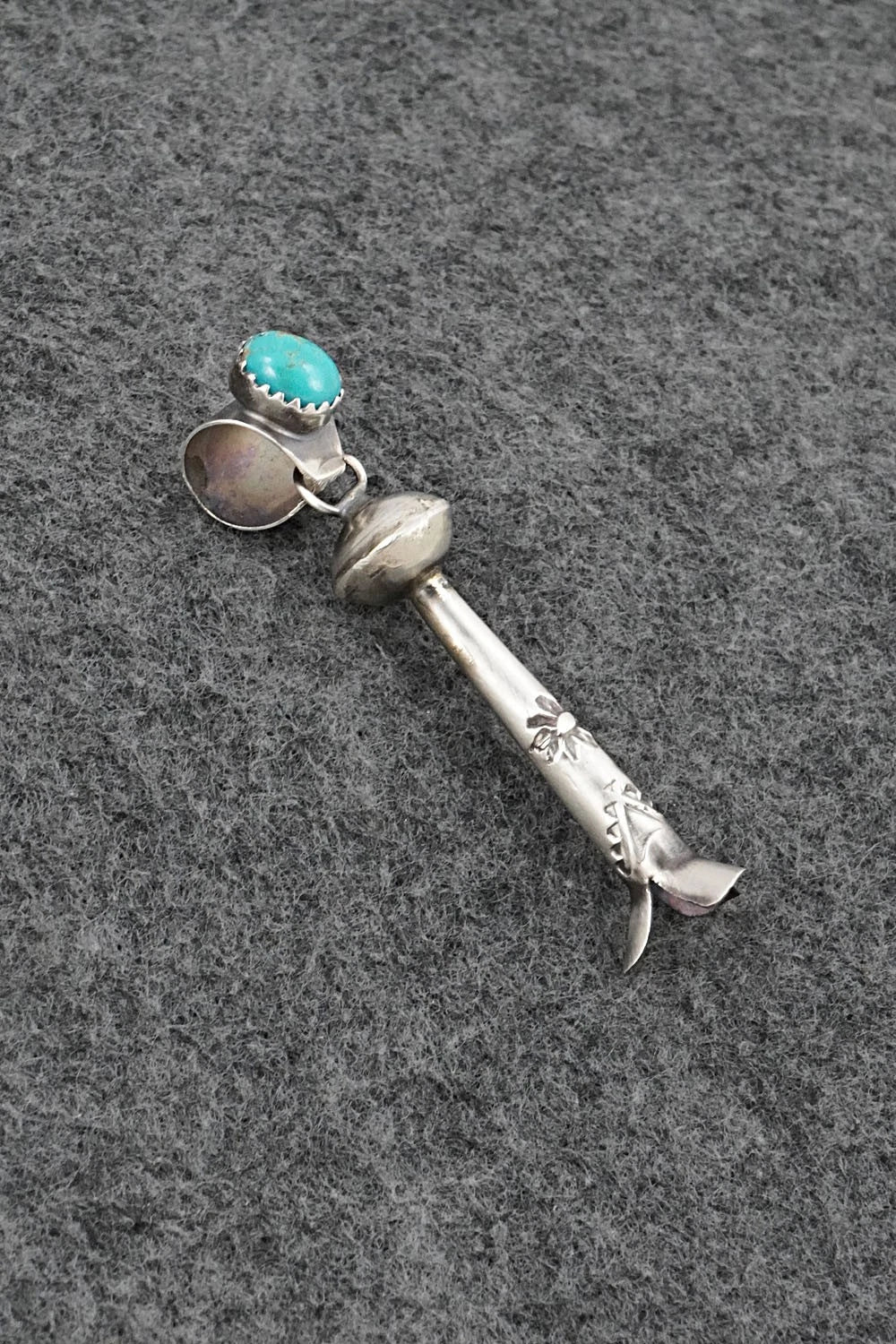 Turquoise & Sterling Silver Pendant - Phil Garcia