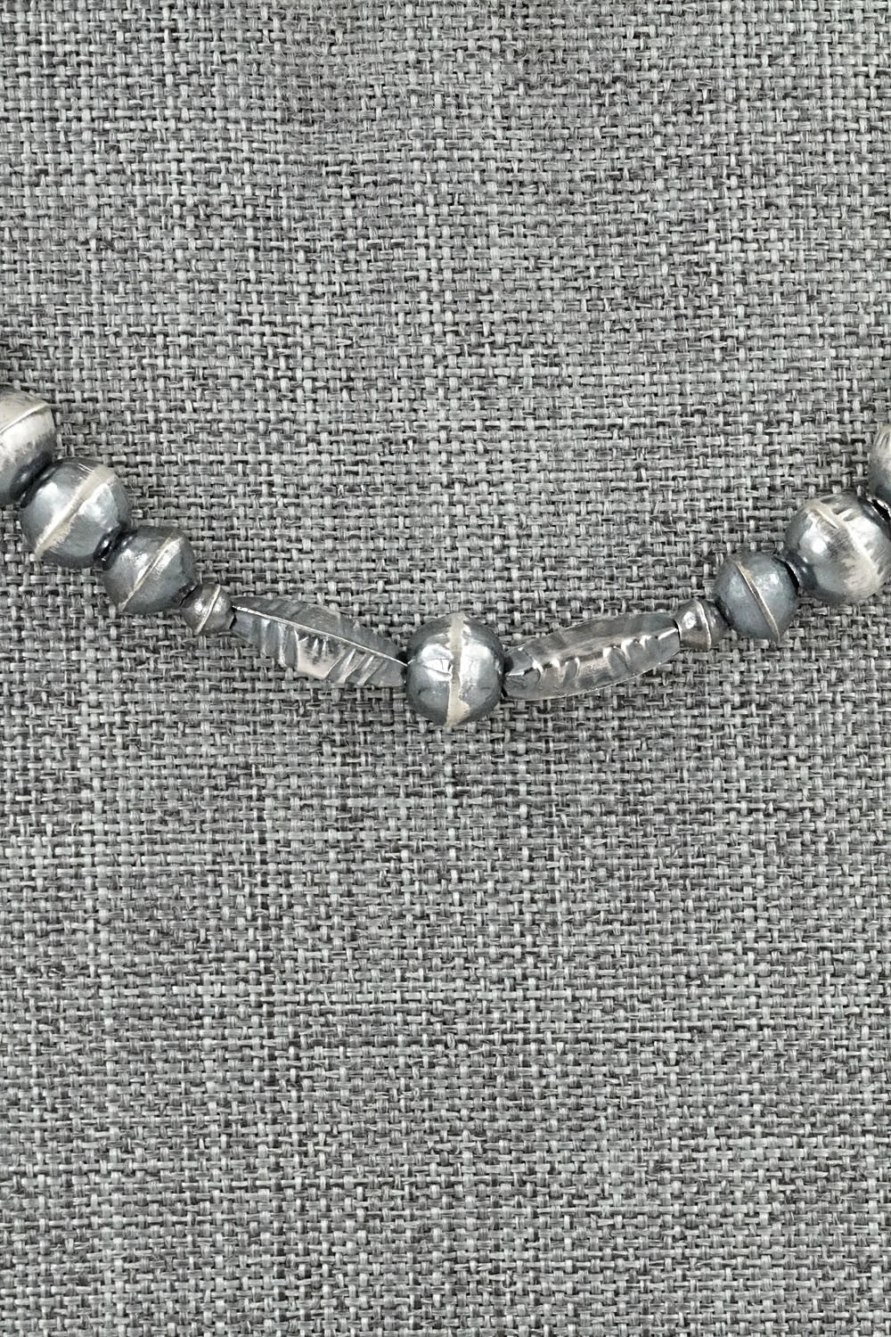 Sterling Silver Navajo Pearl Necklace 18" - Vintage