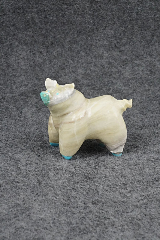 Pig Zuni Fetish Carving - Freddie Leekya