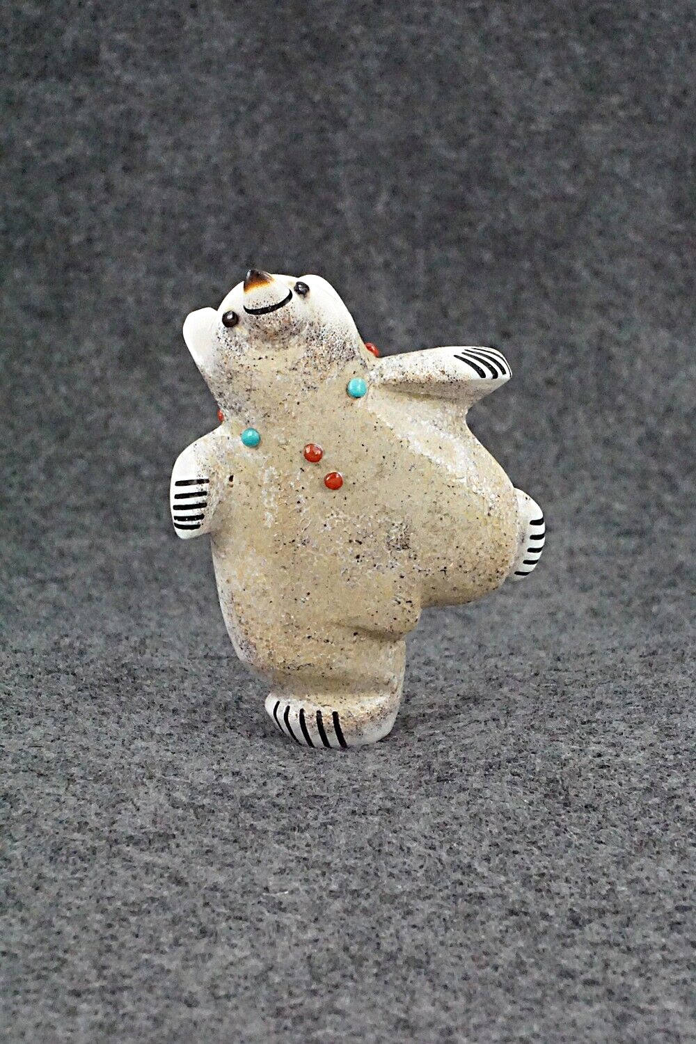 Dancing Bear Zuni Fetish Carving - Claudia Peina