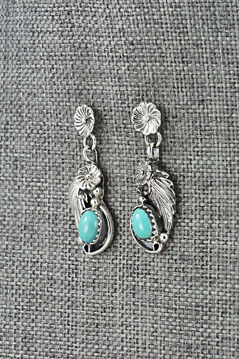 Turquoise & Sterling Silver Earrings - Verley Betone