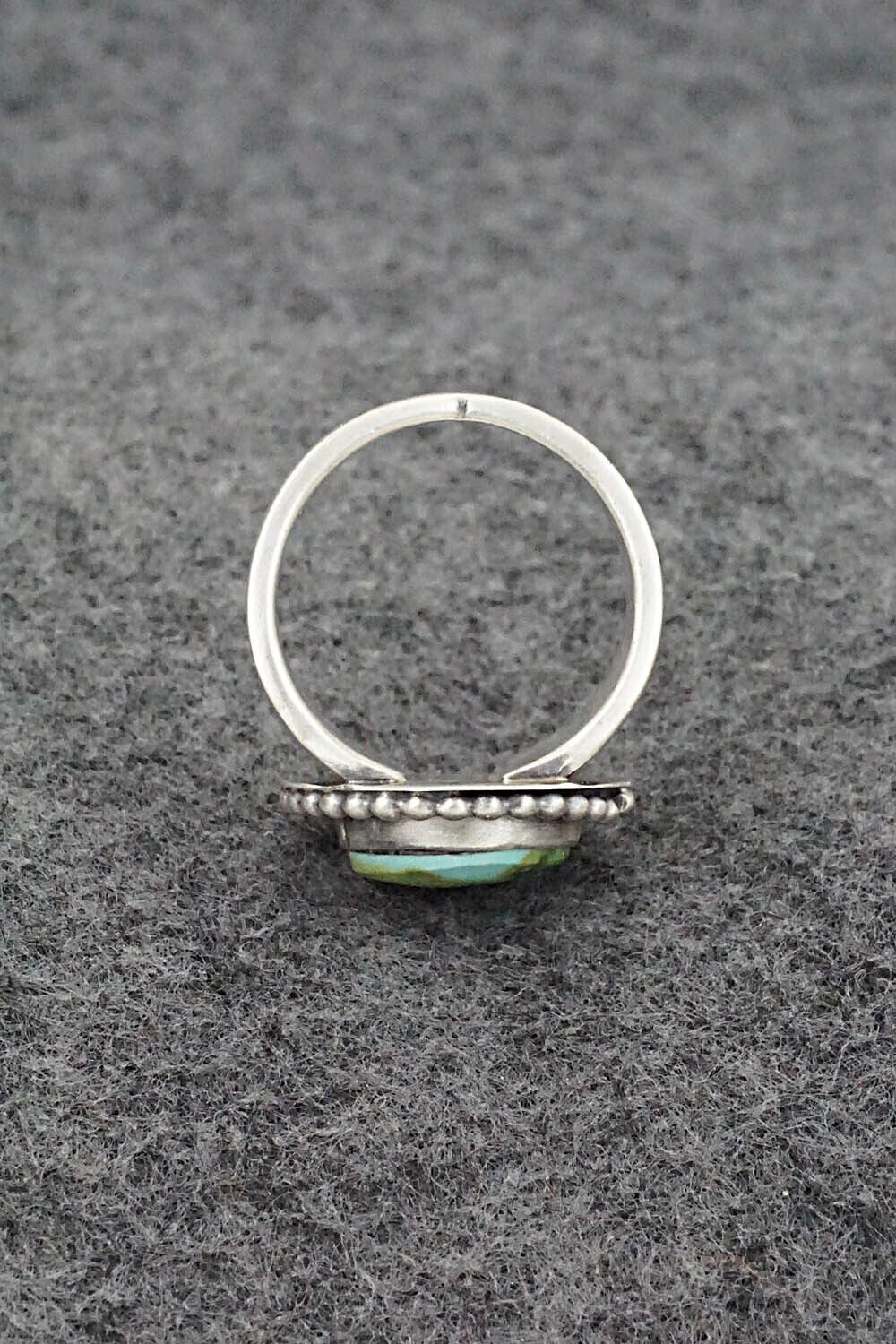 Turquoise & Sterling Silver Ring - Jeannette Saunders - Size 8