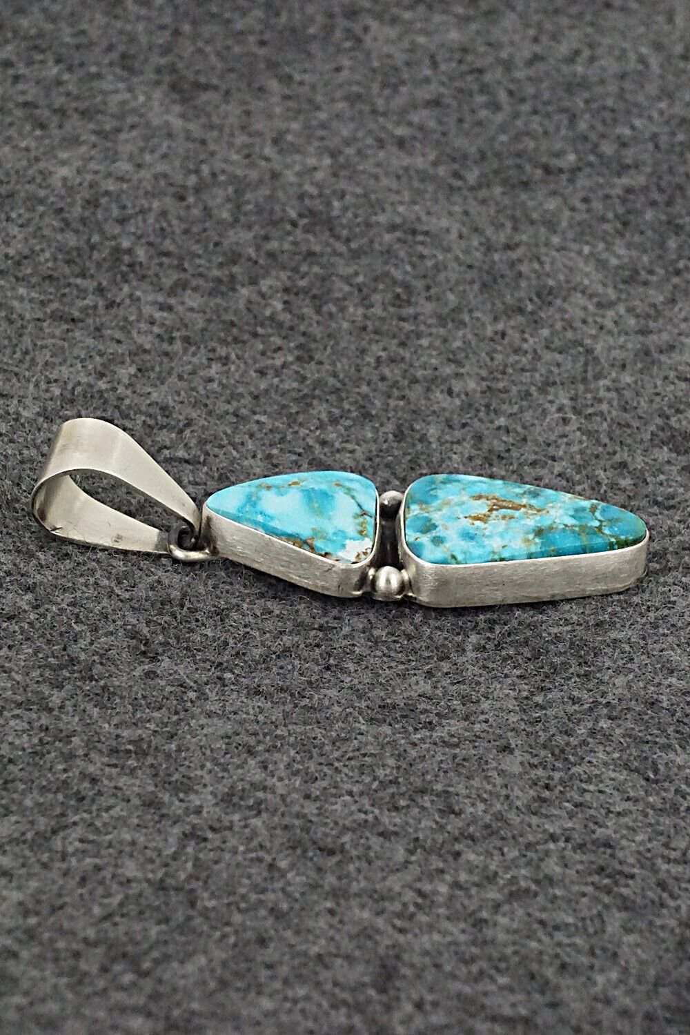 Turquoise & Sterling Silver Pendant - Darrin Livingston