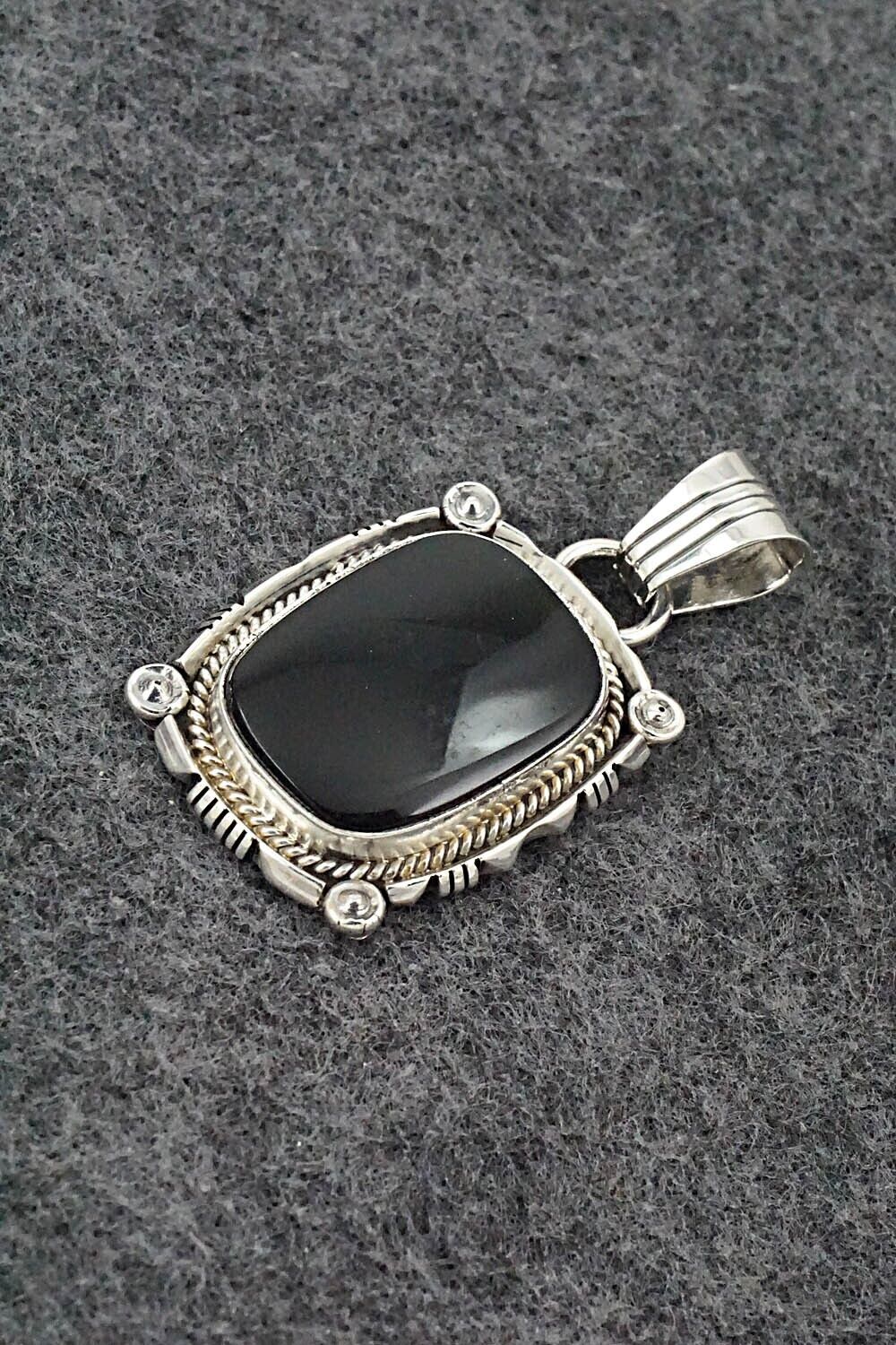 Onyx & Sterling Silver Pendant - Sharon McCarthy