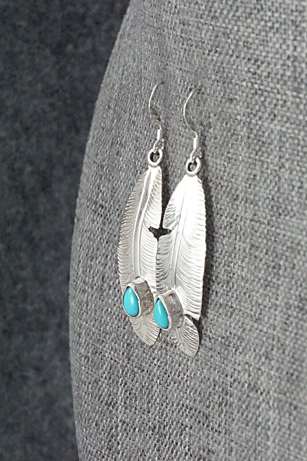 Turquoise & Sterling Silver Earrings - Genevieve Francisco