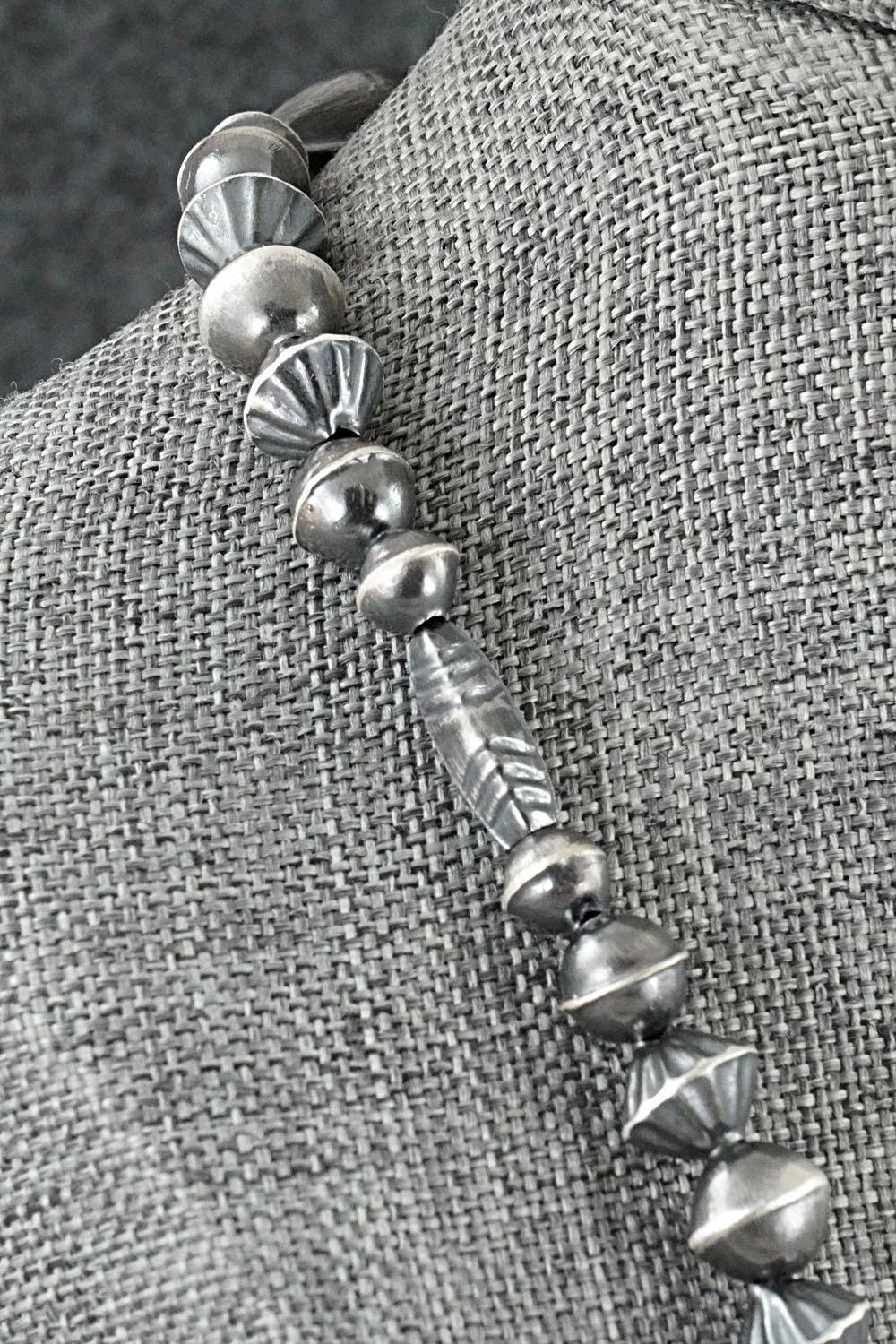 Sterling Silver Navajo Pearl Necklace 22" - Vintage
