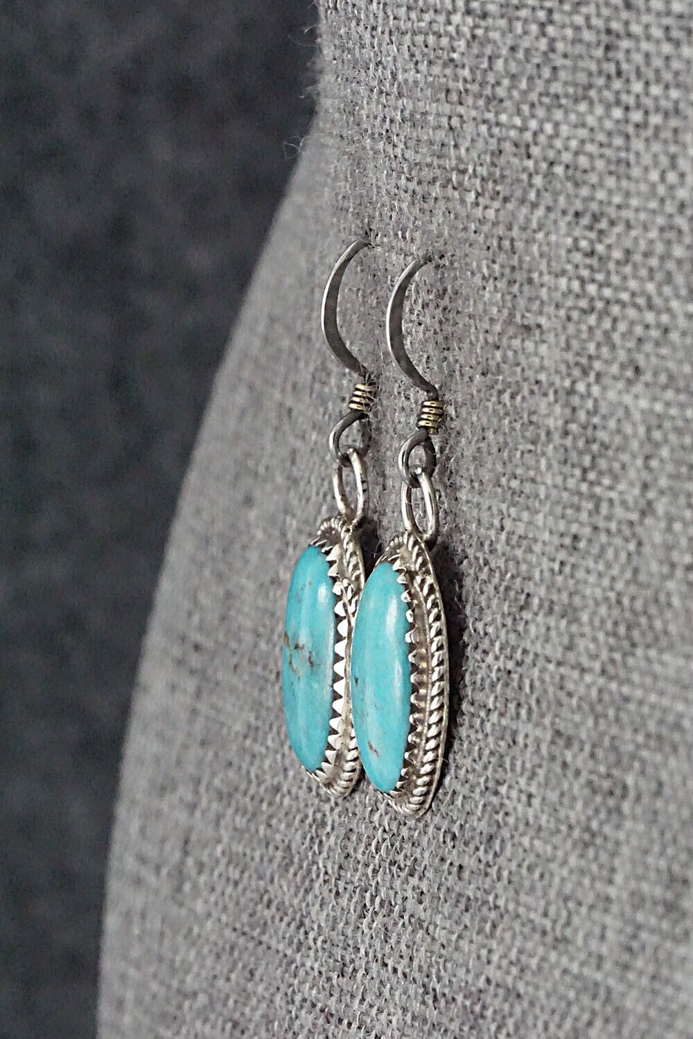 Turquoise & Sterling Silver Earrings - Ernest Hawthorne