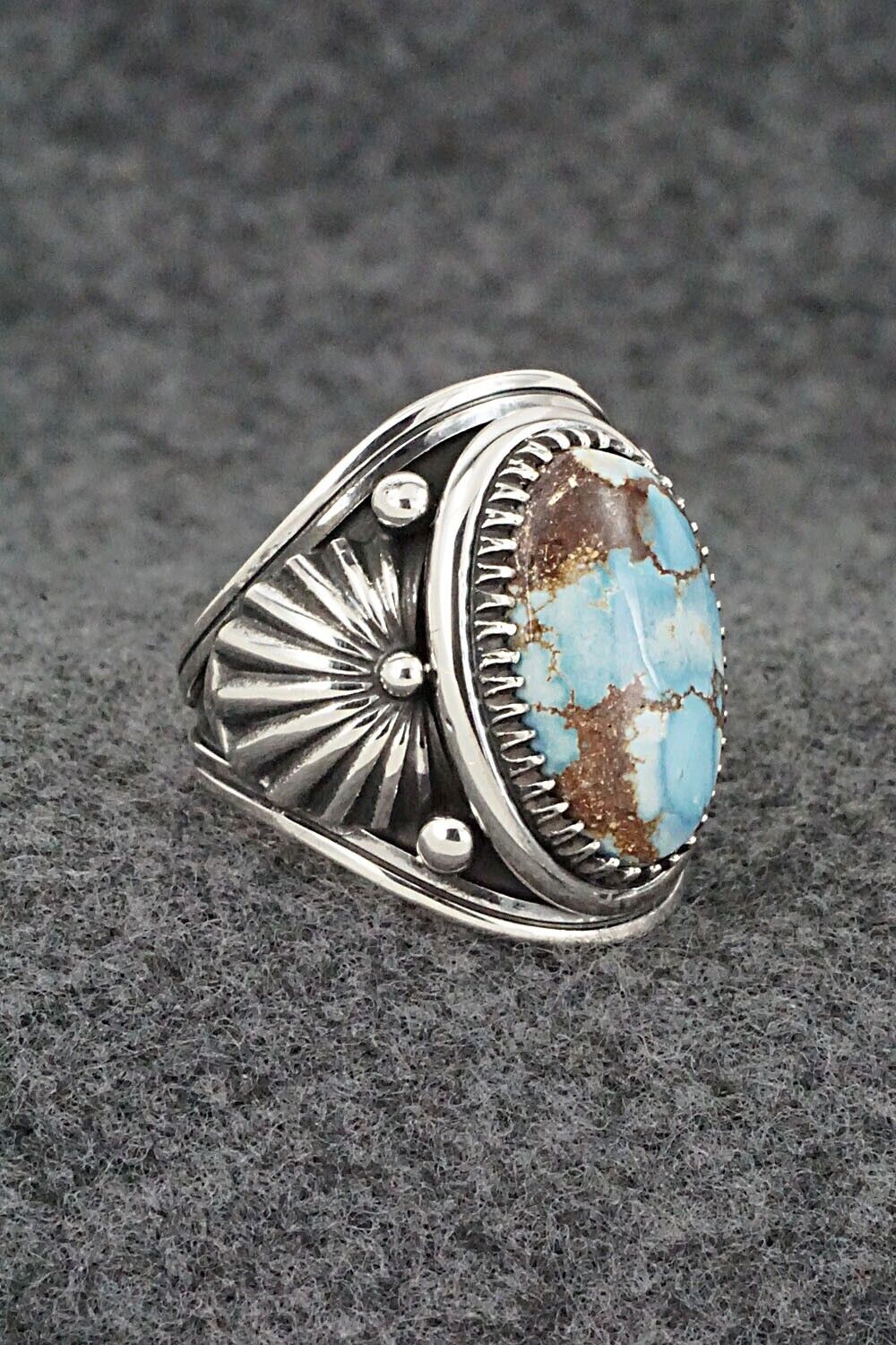 Turquoise & Sterling Silver Ring - Derrick Gordon - Size 10