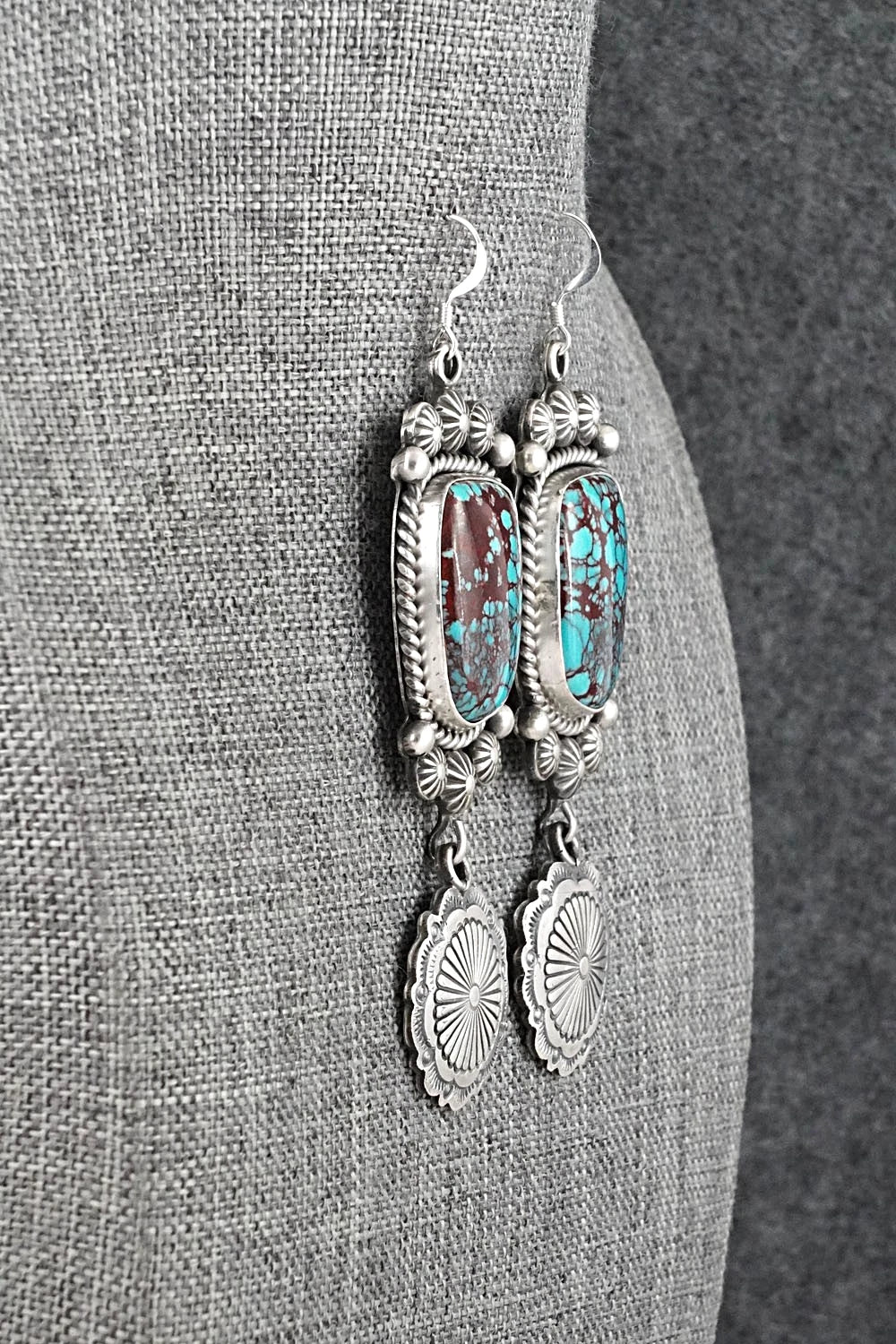 Turquoise & Sterling Silver Earrings - Michael Calladitto