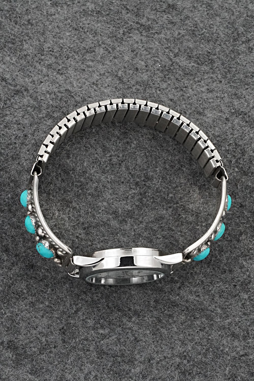 Turquoise & Sterling Silver Watch Bracelet - Paul Largo