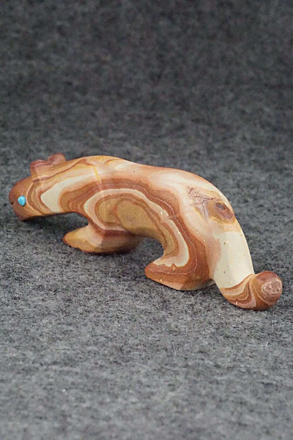 Mountain Lion Zuni Fetish Carving - Ronnie Lunasee