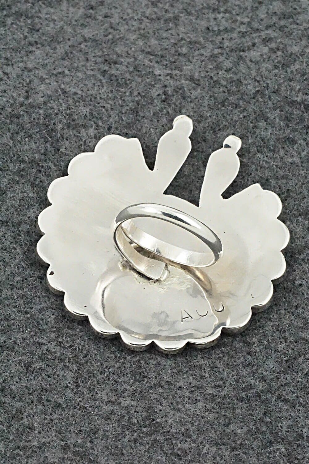 Multi-Stone & Sterling Silver Ring - April Unkestine - Size 8 Adj.