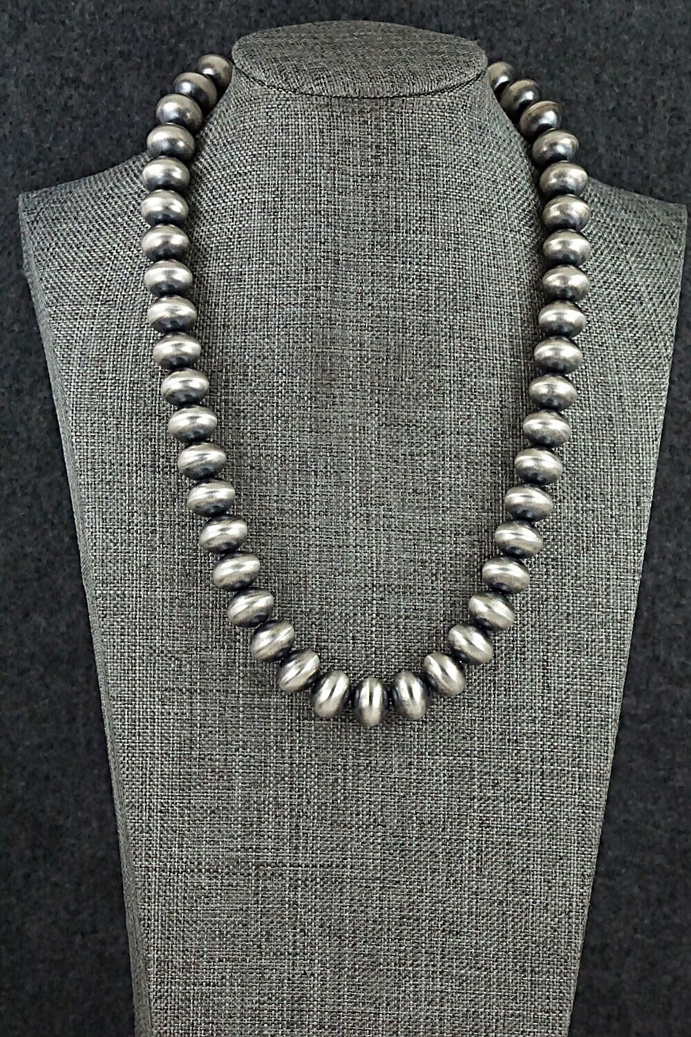 Sterling Silver Navajo Pearl Necklace 18" - Bryannen Halwood