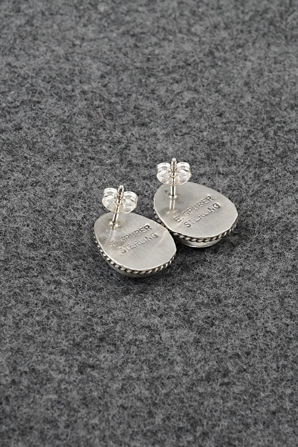 Turquoise & Sterling Silver Earrings - Eugene Gruber